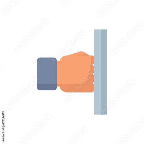 Fist wall icon flat isolated vector