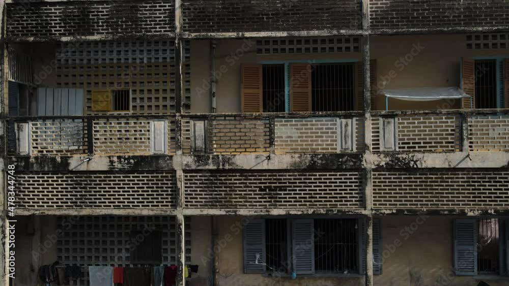 Aerial view of a residential building in Battambang, Cambodia. Aerial view of a residential building in Battambang, Cambodia.