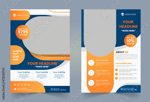 Set of business brochure flyer and poster modern cover design for annual report introduction corporate company with editable space for photo background in a4 size template