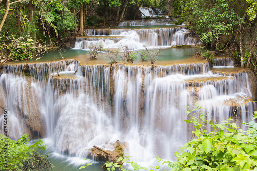 Level four of Waterfall Huai Mae Kamin in Kanchanaburi, Thailand