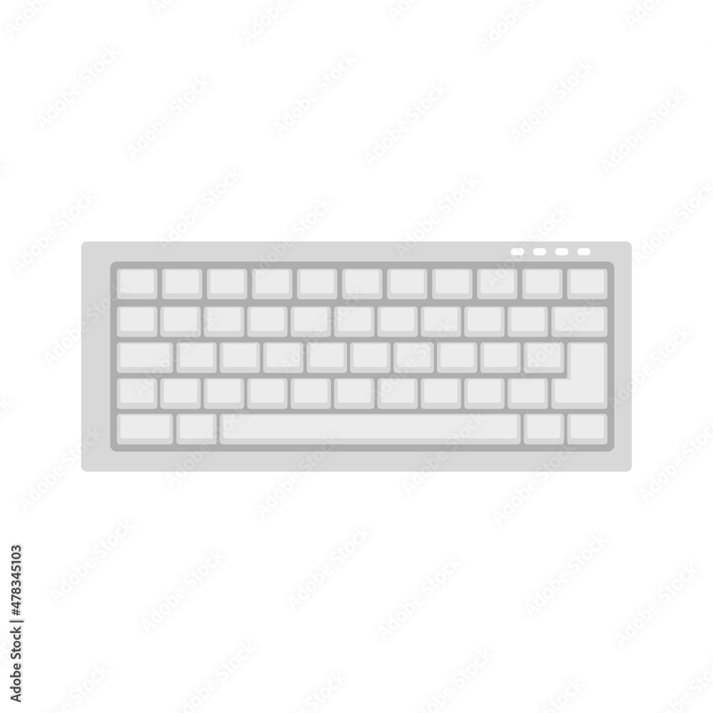 Keyboard icon flat isolated vector