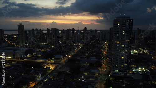 Foto aérea por do sol - Belém / PA