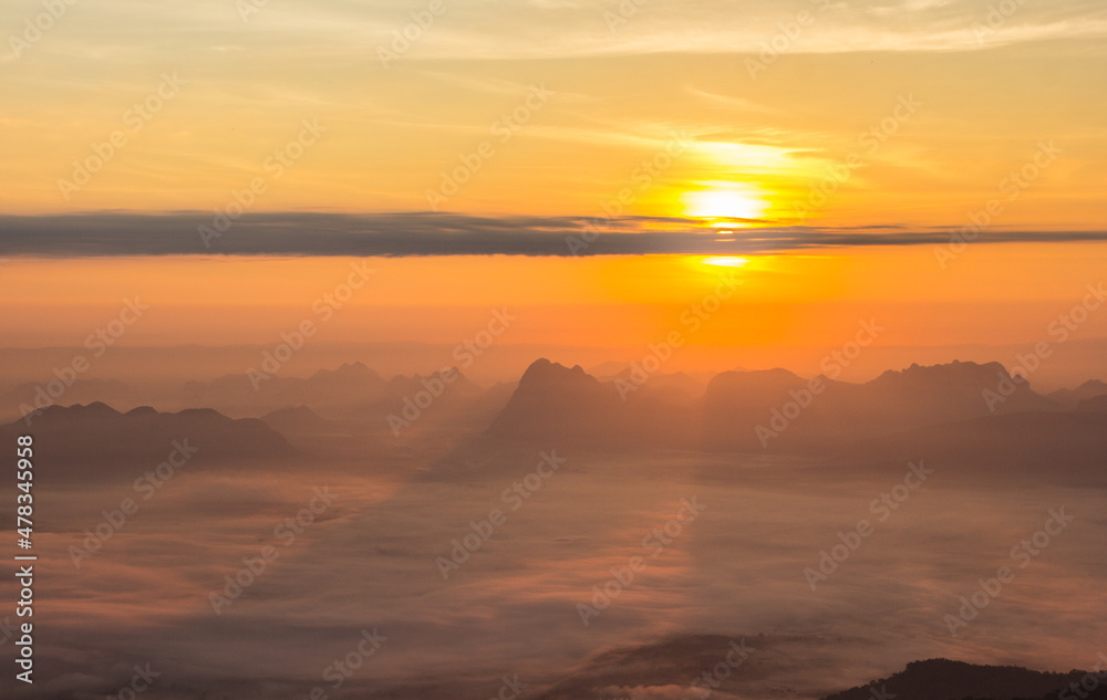 Sunrise at Phukradung National Park, Thailand