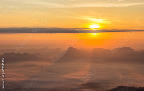 Sunrise at Phukradung National Park, Thailand © anupan001