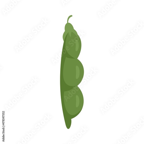 Green peas icon flat isolated vector