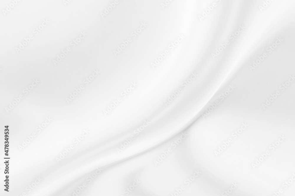 Fototapeta premium Abstract white fabric with soft wave texture background