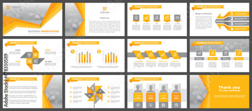 Presentation templates, corporate. Elements of infographics for presentation templates. Annual report, book cover, brochure, layout, leaflet layout template design.