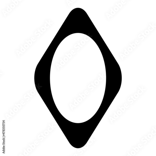 Fotografia Rhombus Flat Icon Isolated On White Background