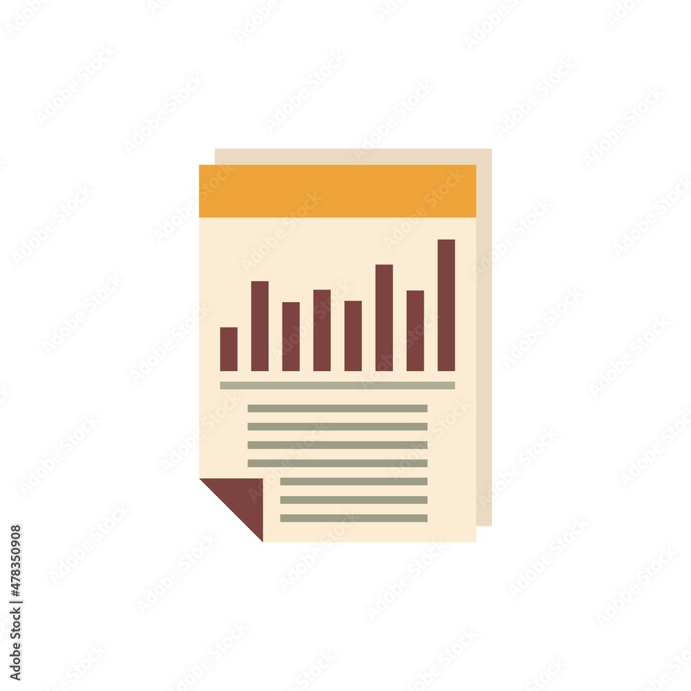 Affiliate marketing graph paper icon flat isolated vector Affiliate marketing graph paper icon flat isolated vector