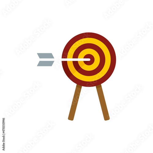 Affiliate marketing target icon flat isolated vector