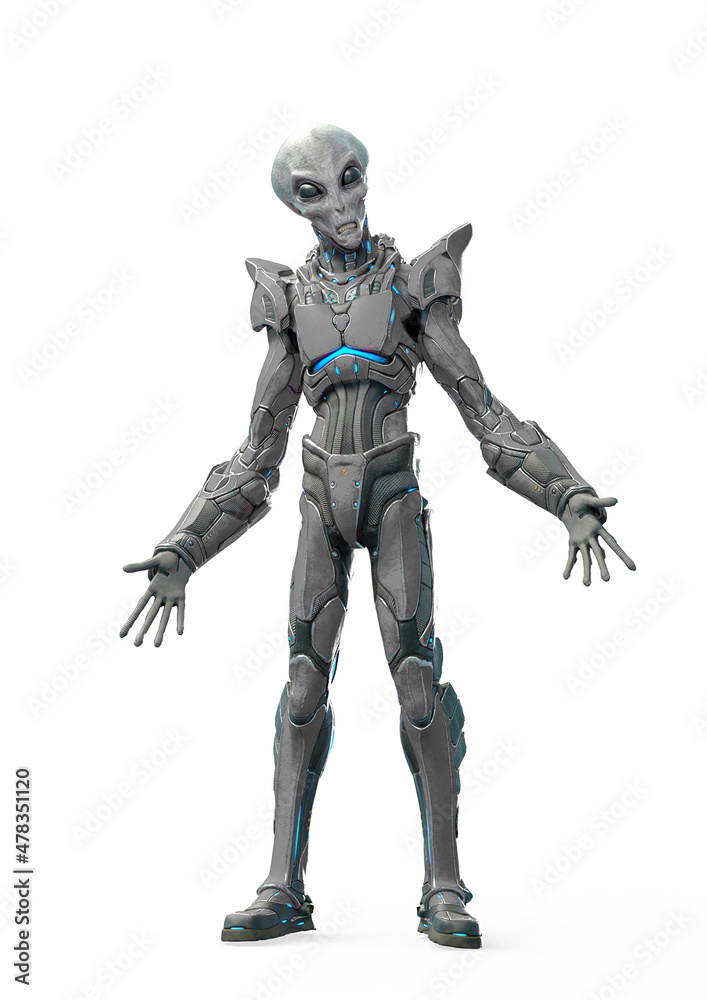 mega alien is standing and talking