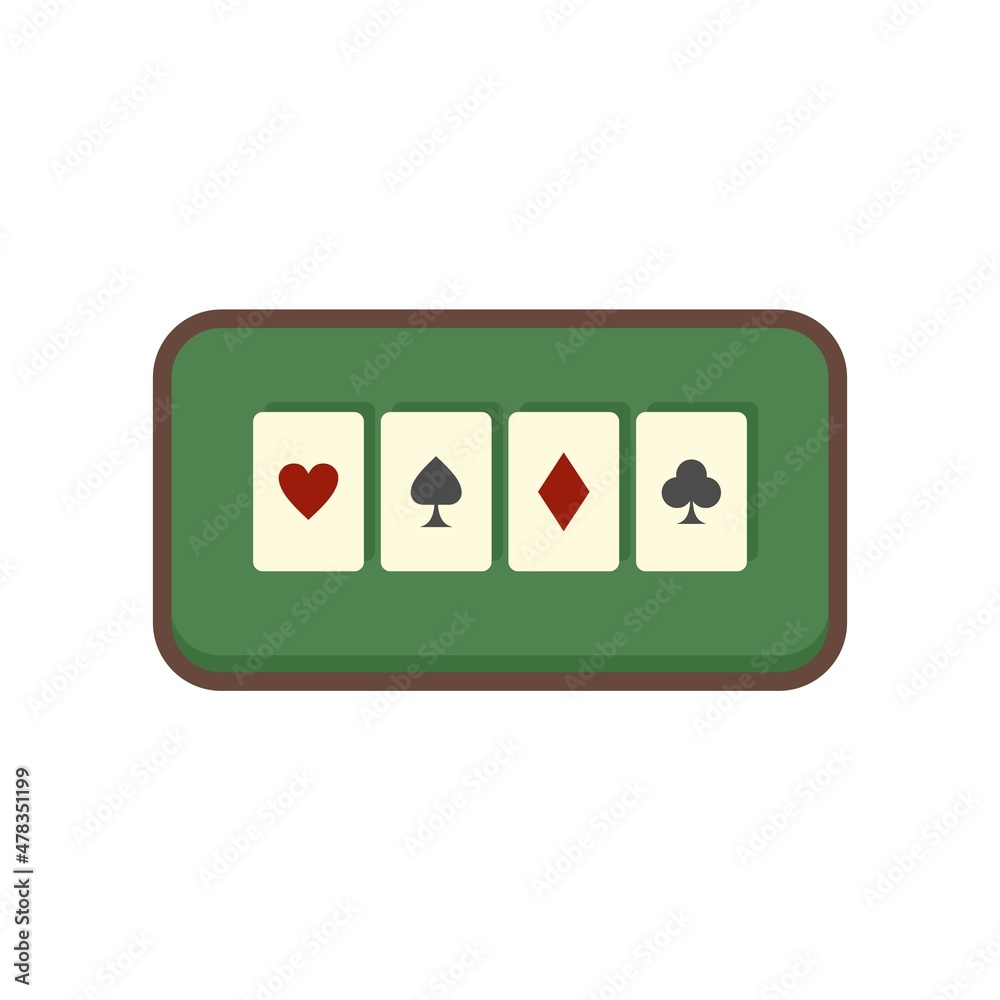 Play cards icon flat isolated vector Play cards icon flat isolated vector