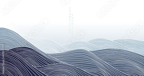 abstract japanese landscape on light background with gradient  © Анна Удод