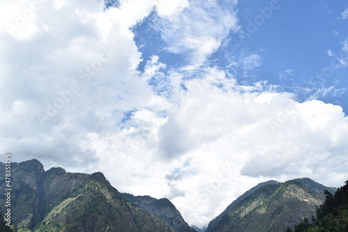 clouds over the mountains