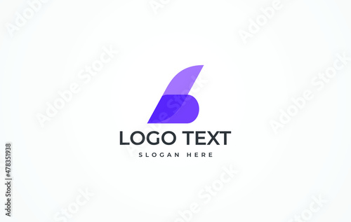 B Logo  B Letter Logo Design Vector Illustration Modern Monogram icon.