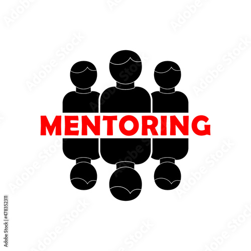 Mentoring flat icon isolated on white background