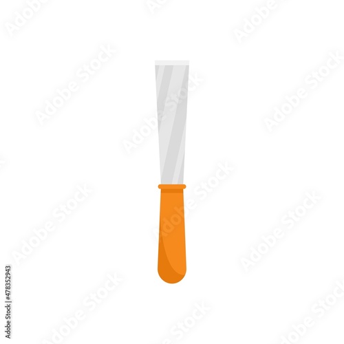 Putty knife equipment icon flat isolated vector
