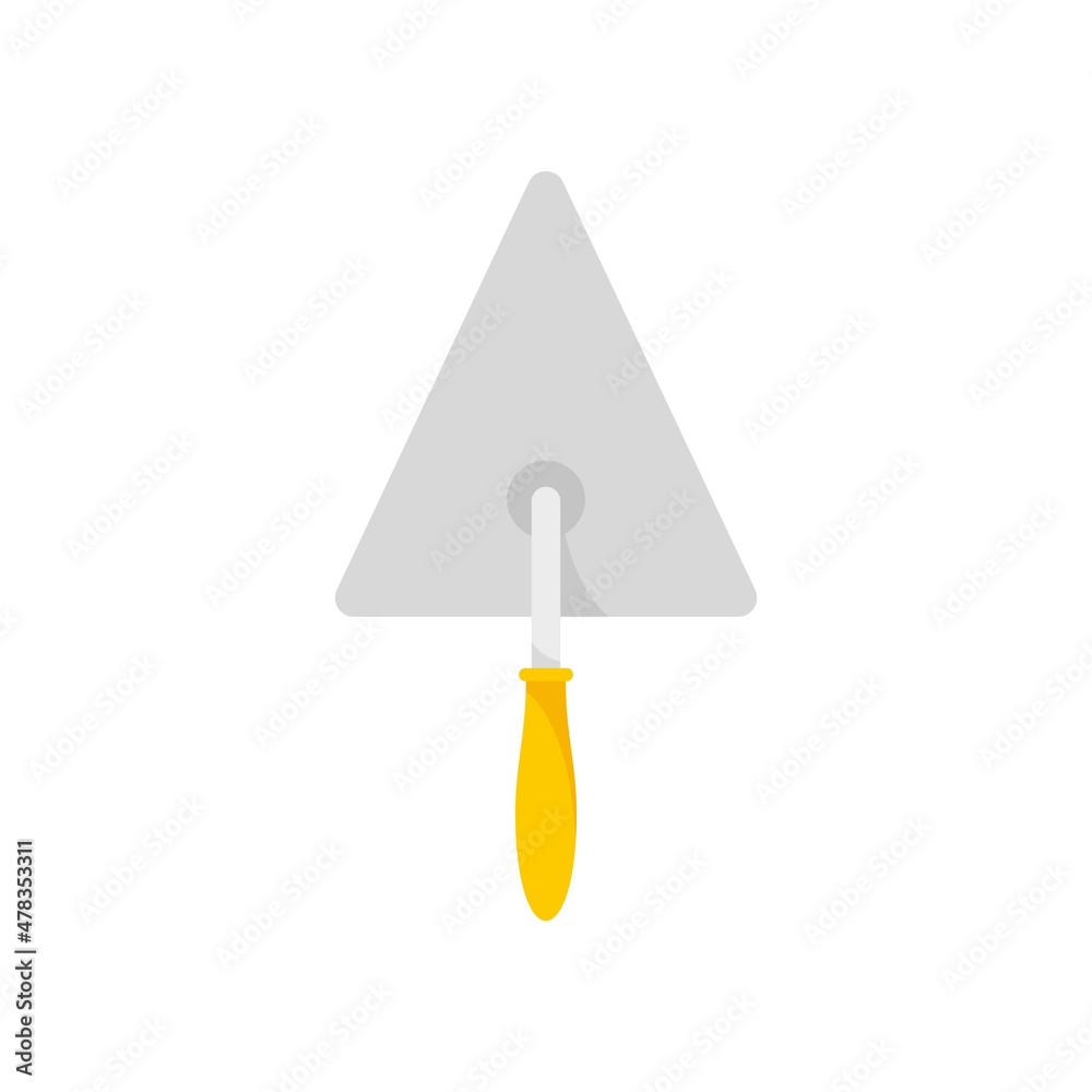 Putty knife hand icon flat isolated vector Putty knife hand icon flat isolated vector