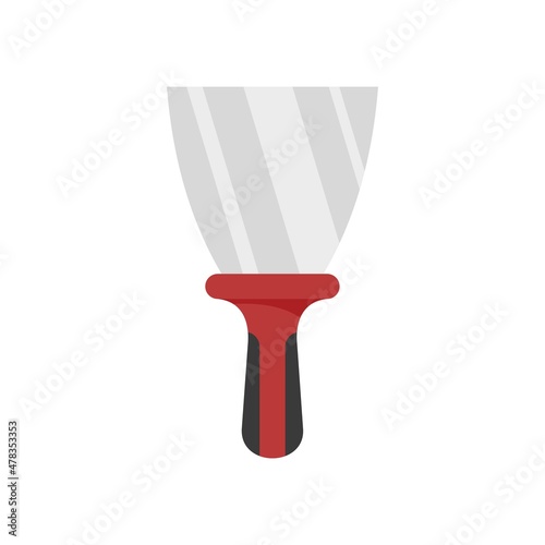 Putty knife house icon flat isolated vector
