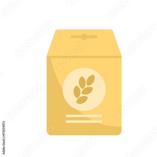 Cereal flakes muesli icon flat isolated vector