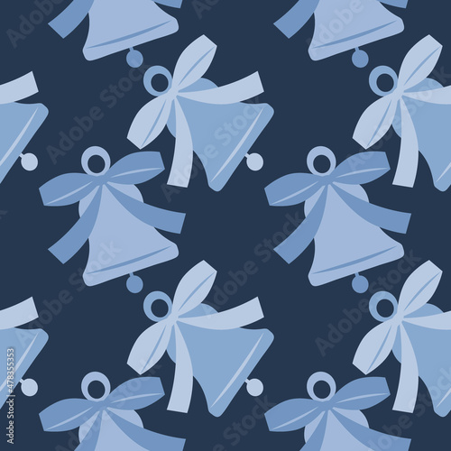 Illustration A seamless pattern on a square background - a bell. Design element