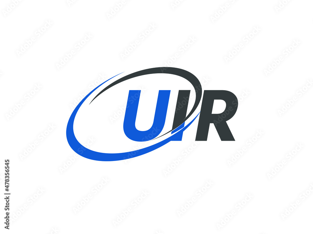 UIR letter creative modern elegant swoosh logo design UIR letter creative modern elegant swoosh logo design