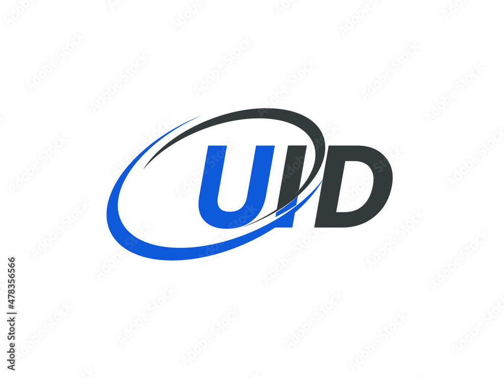 UID letter creative modern elegant swoosh logo design UID letter creative modern elegant swoosh logo design
