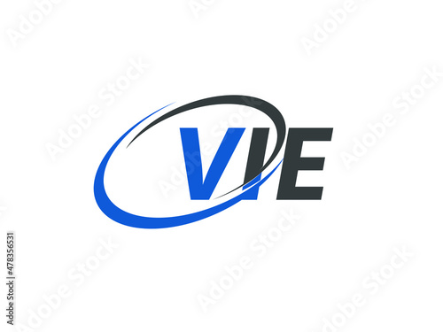 Free Download VIE letter creative modern elegant swoosh logo design - GFXLoad