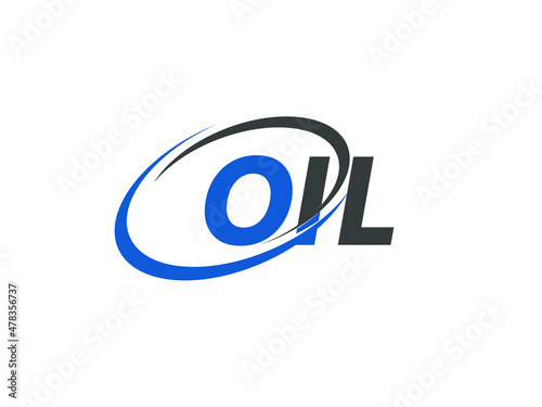 OIL letter creative modern elegant swoosh logo design