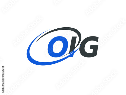 OIG letter creative modern elegant swoosh logo design