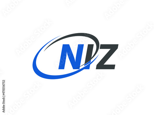 Free Download NIZ letter creative modern elegant swoosh logo design - GFXLoad