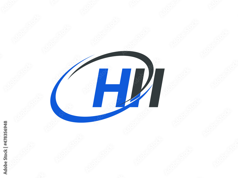 HII letter creative modern elegant swoosh logo design HII letter creative modern elegant swoosh logo design