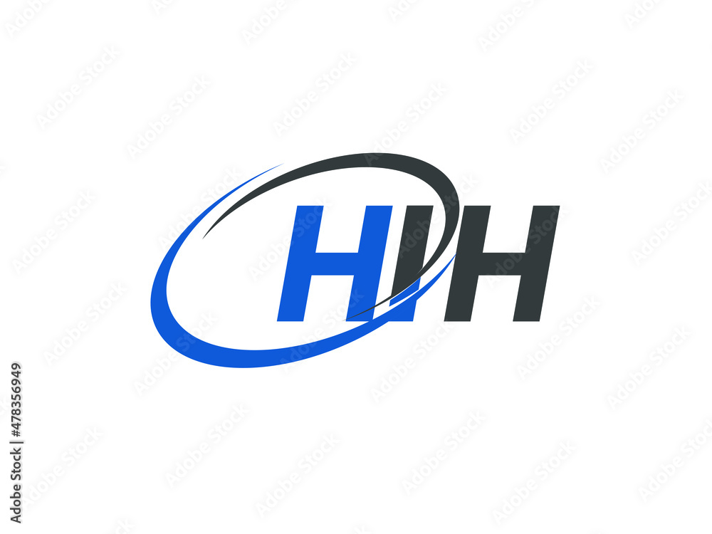HIH letter creative modern elegant swoosh logo design HIH letter creative modern elegant swoosh logo design