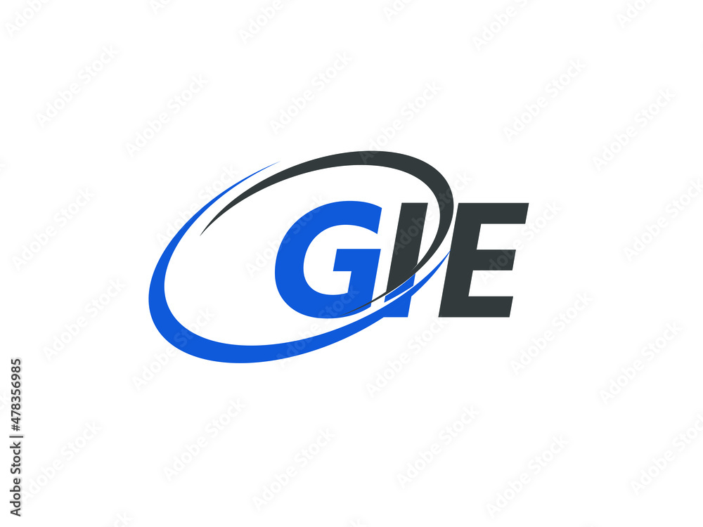 GIE letter creative modern elegant swoosh logo design GIE letter creative modern elegant swoosh logo design