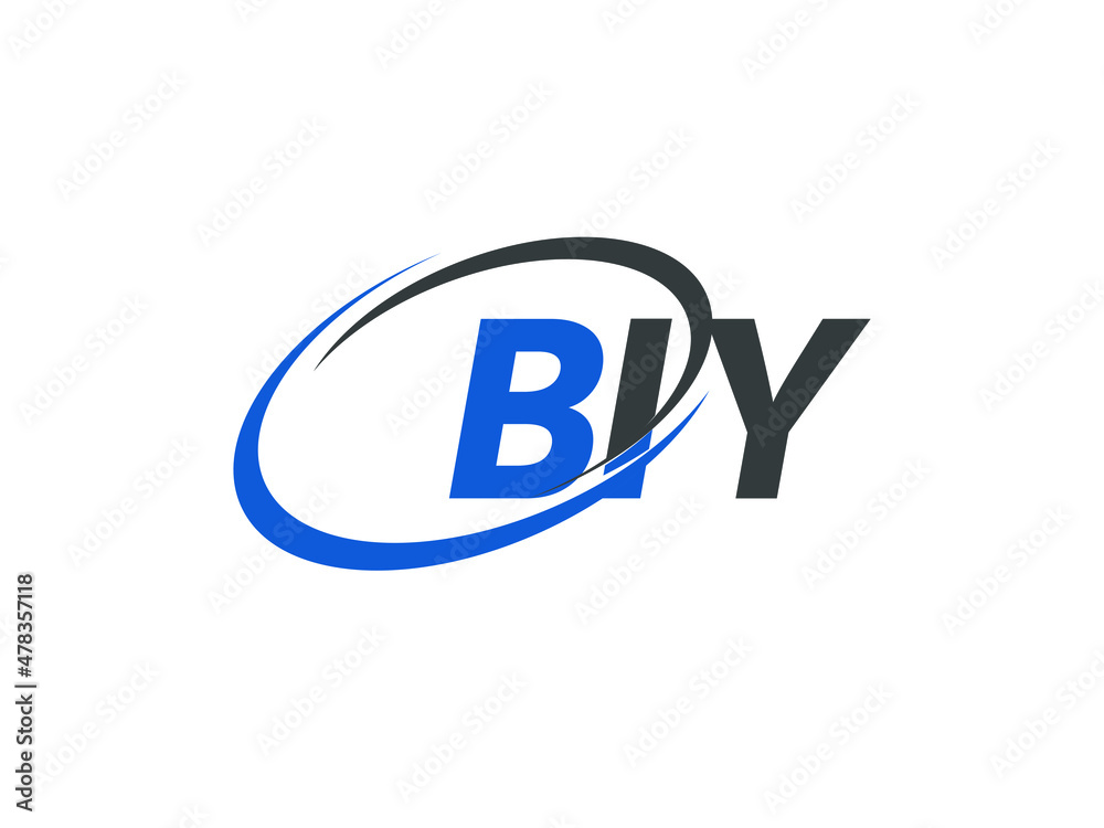 BIY letter creative modern elegant swoosh logo design BIY letter creative modern elegant swoosh logo design