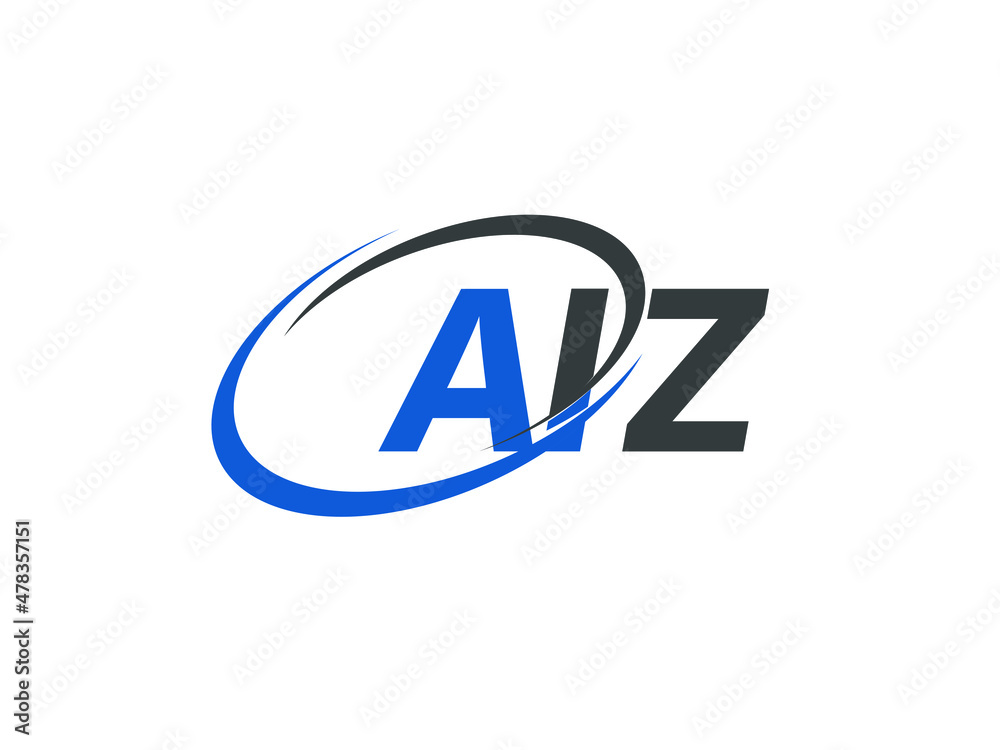 AIZ letter creative modern elegant swoosh logo design AIZ letter creative modern elegant swoosh logo design