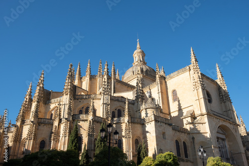head of the cathedral of Segovia, spain