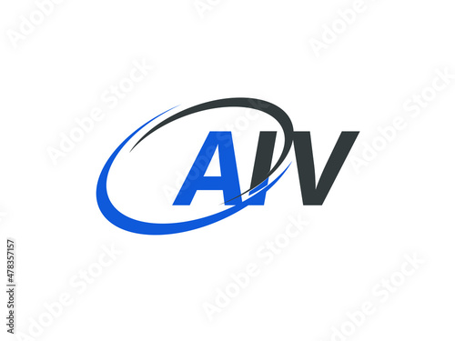 Free Download AIV letter creative modern elegant swoosh logo design - GFXLoad