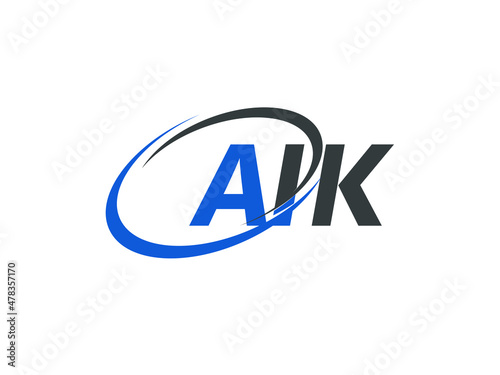 Free Download AIK letter creative modern elegant swoosh logo design - GFXLoad