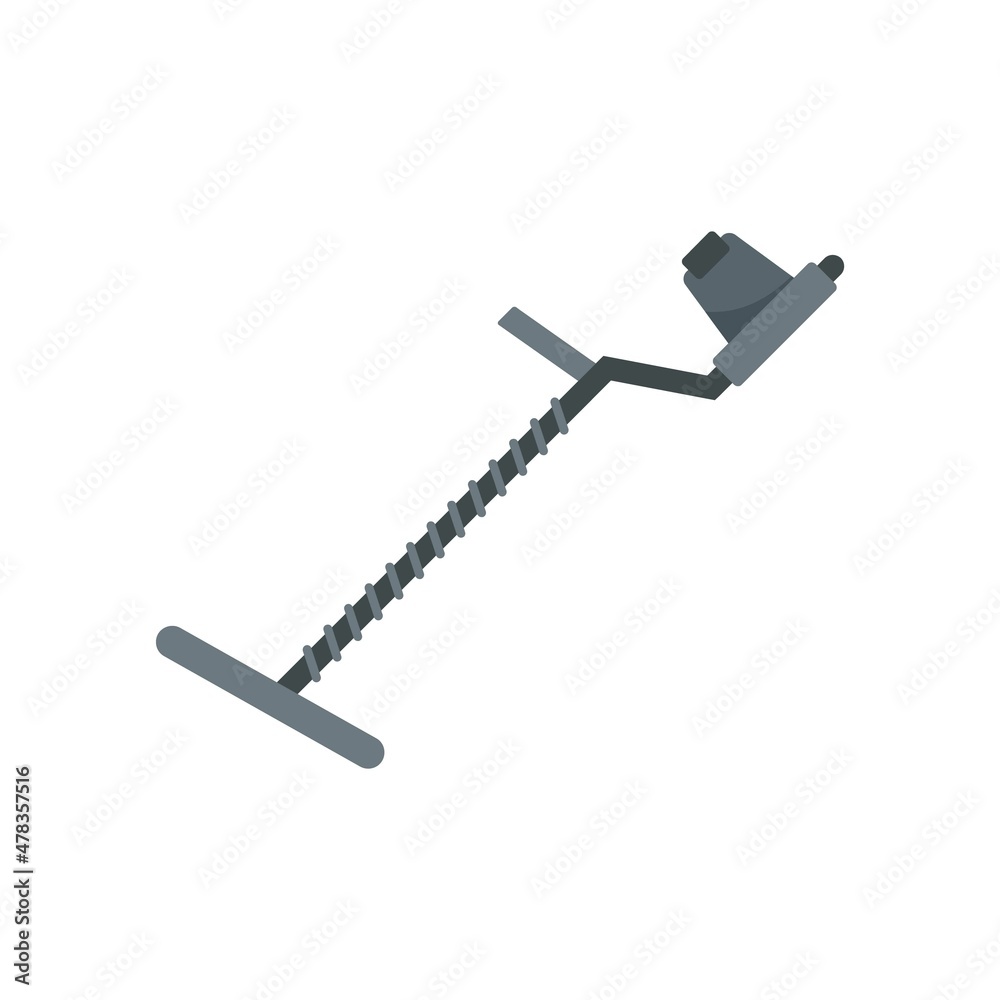 Handle metal detector icon flat isolated vector Handle metal detector icon flat isolated vector