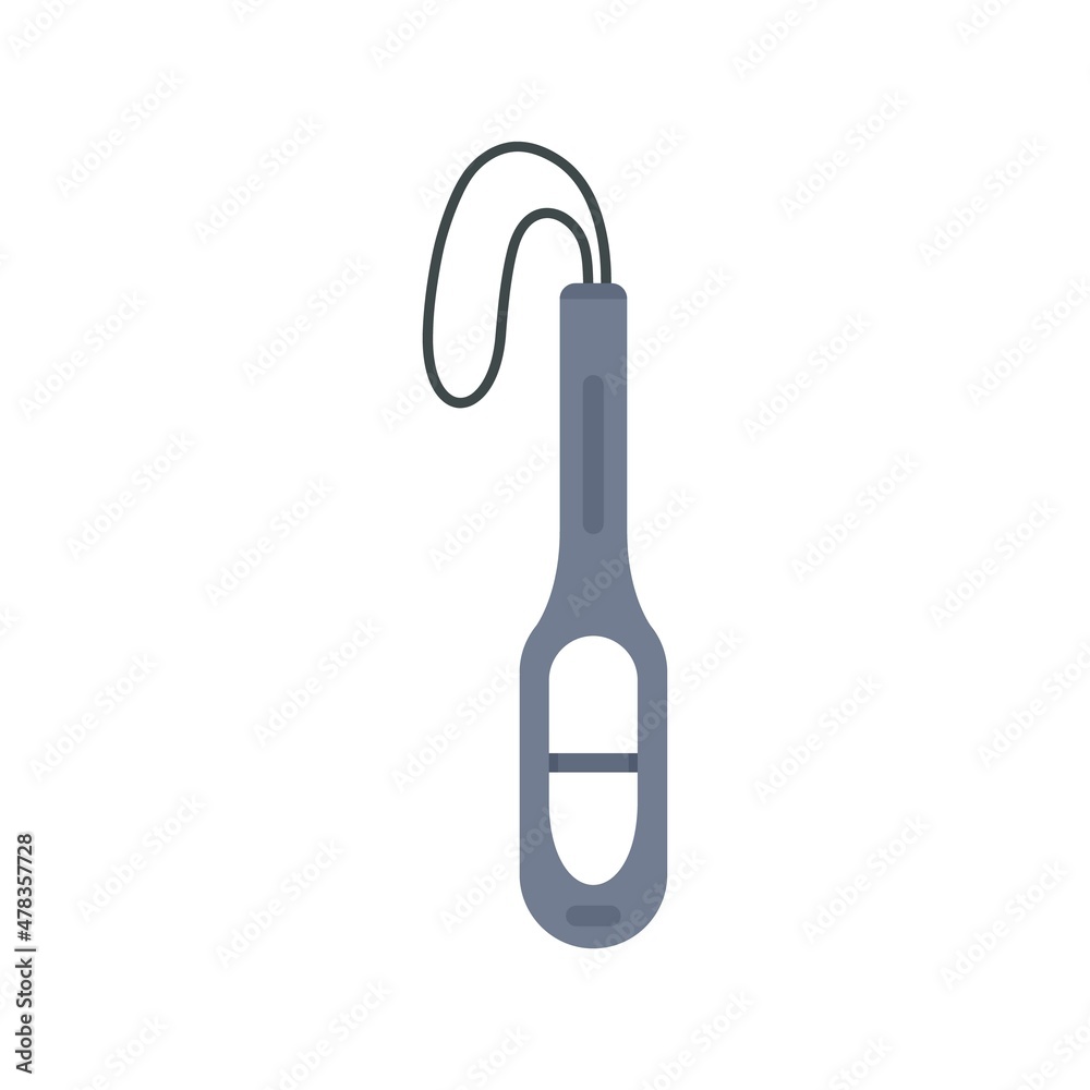 Portable metal detector icon flat isolated vector