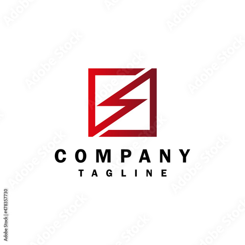 Free Download Abstract Business Logo. Flash Icon on Square Isolated on White Background. Design Vector Illustration Template Element - GFXLoad
