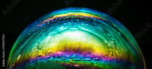 macro soap bubble made with dish soap