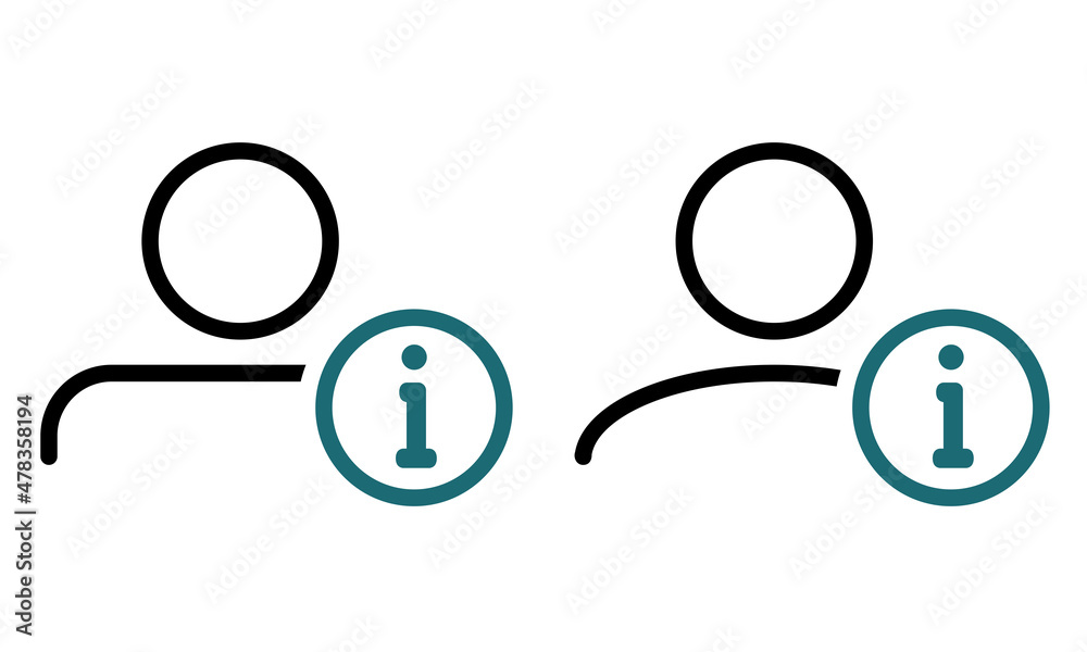 Avatar user information icon. Personal info. Illustration vector Avatar user information icon. Personal info. Illustration vector