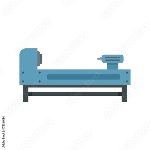 Grinding lathe icon flat isolated vector