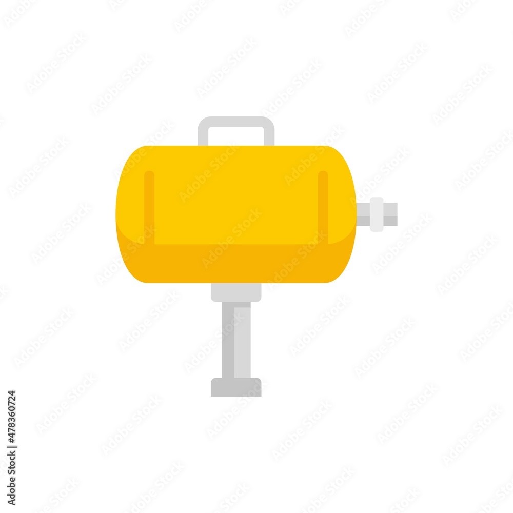 Tire fitting air compressor icon flat isolated vector Tire fitting air compressor icon flat isolated vector