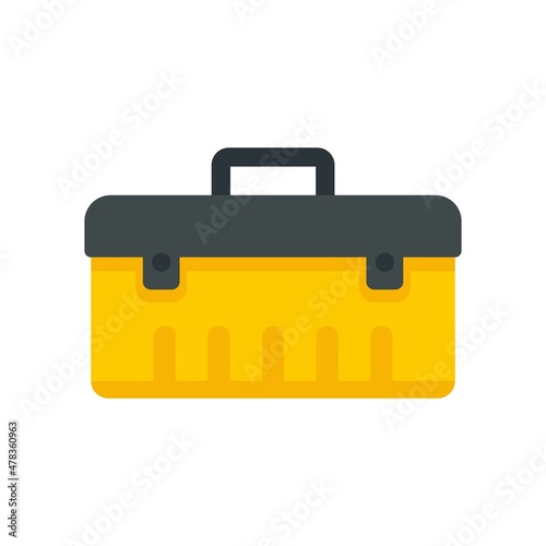 Car tool box icon flat isolated vector
