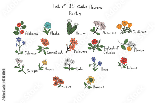 US state flowers