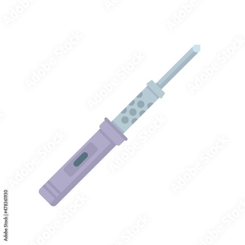 Soldering electronic icon flat isolated vector