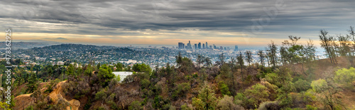 Dark clouds over Los Angeles seen from Bronson Canyon © Gabriele Maltinti